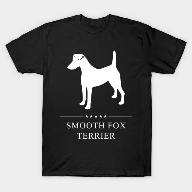 Smooth Fox Terrier Dog White Silhouette T-Shirt by millersye